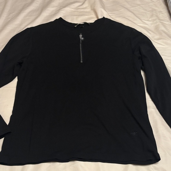 Christian Dior Long Sleeve Top with Faux Zipper Embroidery - Picture 1 of 8